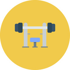 Weight Bar icon vector image. Can be used for Gym.