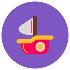 Boat icon vector image. Can be used for Children Toys.