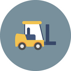 Forklift icon vector image. Can be used for Construction Tools.