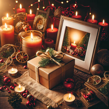 a gift with lit candles in the background, a picture , pixabay contest winner, art photography, behance hd, contest winner, uhd image