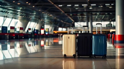 lugagge  in airport, generative ai