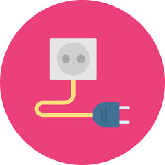 Plug icon vector image. Can be used for Nuclear Energy.