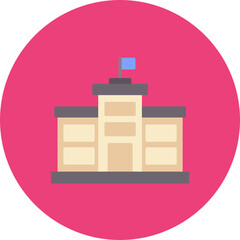 College icon vector image. Can be used for Back to School.