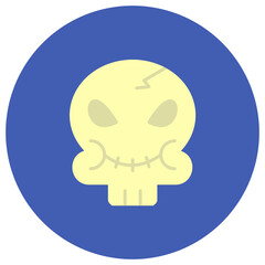 Skull icon vector image. Can be used for Halloween.