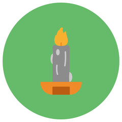Obraz premium Scary Candle icon vector image. Can be used for Halloween.