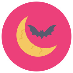 Obraz premium Halloween Moon icon vector image. Can be used for Halloween.
