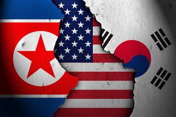 america between north korea and south korea.