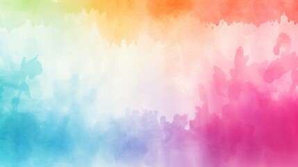 Rainbow watercolor brush gradual texture background on top