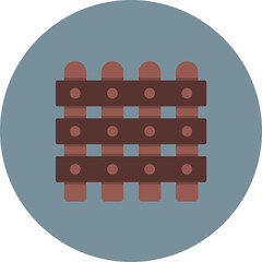 Fence icon vector image. Can be used for Autumn.