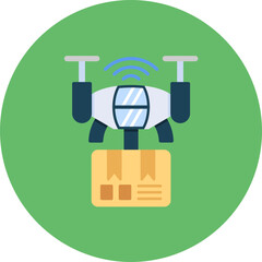 Drone Delivery icon vector image. Can be used for Delivery and Logistics.