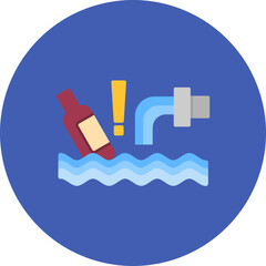 Water Pollution icon vector image. Can be used for Natural Disaster.