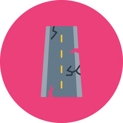 Road Crack icon vector image. Can be used for Natural Disaster.