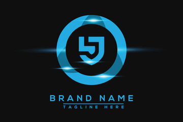 JL Blue logo Design. Vector logo design for business.