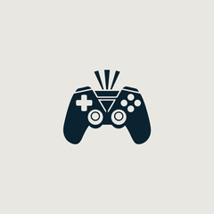 ゲーム機をシンボリックに用いたロゴのベクター画像