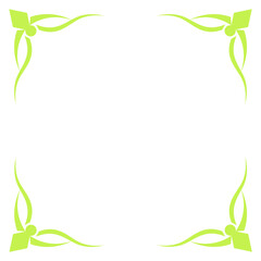 green image frame pattern and corner