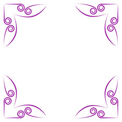 purple image frame pattern and corner