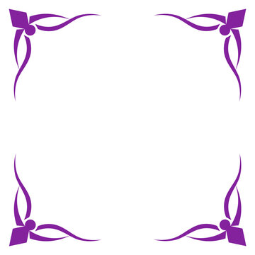 purple image frame pattern and corner