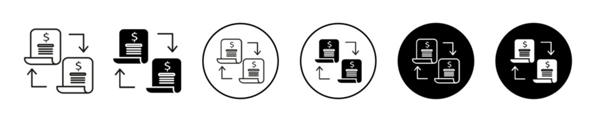 ledger simple icon collection set on white background color