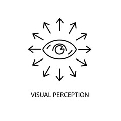 visual perception concept line icon. Simple element illustration. visual perception concept outline symbol design.