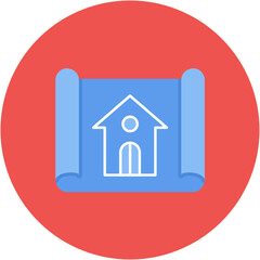 Blueprint icon vector image. Can be used for Interior.