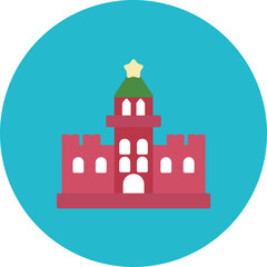 Obraz premium Kremlin icon vector image. Can be used for Landmarks.