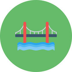 Golden Gate Bridge icon vector image. Can be used for Landmarks.