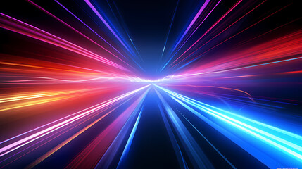 Glowing shiny line effect vector background, technology line background and light effect, 3D rendering