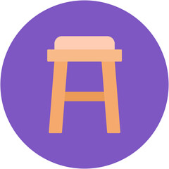 Stool icon vector image. Can be used for Interior.