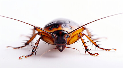 Cockroach isolated on white background