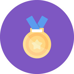 Obraz premium Medal icon vector image. Can be used for Sports.