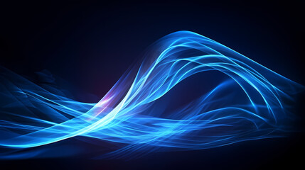 Naklejka premium Glowing shiny line effect vector background, technology line background and light effect, 3D rendering