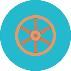 Wooden Wheel icon vector image. Can be used for Wild West.