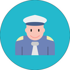 Pilot icon vector image. Can be used for Aviation.