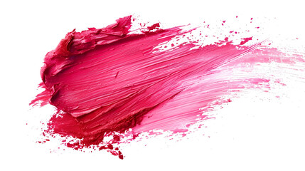 A close up of a pink lipstick smudge on a white background ai generative - obrazy, fototapety, plakaty