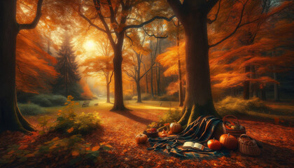 The image showcases the tranquil beauty of autumn. 