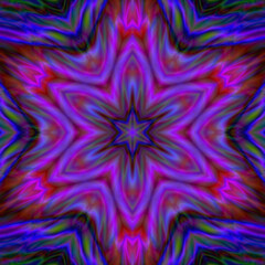 3D rendering of cool futuristic kaleidoscope patterns, Abstract chaotic kaleidoscope psychedelic background. pattern for design.