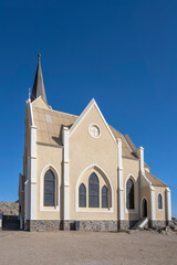 Felsenkirche church side at historical town, Luderitz,  Namibia