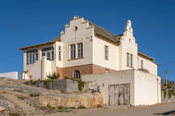 picturesque old decorated building at historical town, Luderitz,  Namibia