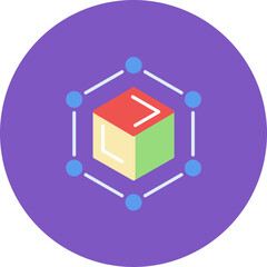 Blockchain icon vector image. Can be used for Technology.