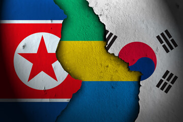 gabon between north korea and south korea.