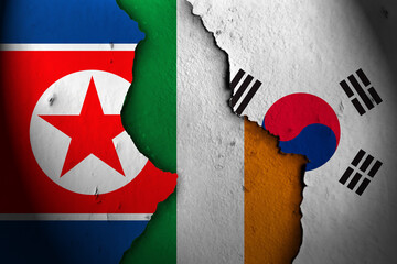 ireland between north korea and south korea.