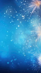 Happy New Year, Beautiful creative holiday background with fireworks and Sparkling, space for text	
