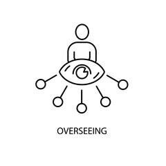 overseeing concept line icon. Simple element illustration. overseeing concept outline symbol design.