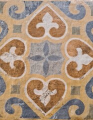 evocative texture image of ancient floor tile