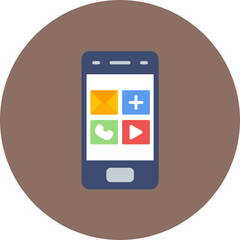 Smartphone icon vector image. Can be used for Smart City.