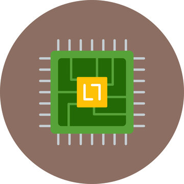 Microchip icon vector image. Can be used for Smart City.