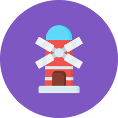 Windmill icon vector image. Can be used for Smart City.