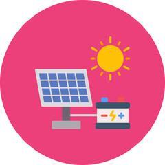 Solar Energy icon vector image. Can be used for Smart City.