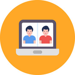 Online Meeting icon vector image. Can be used for Productivity.