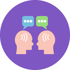 Face to Face Talk icon vector image. Can be used for Productivity.